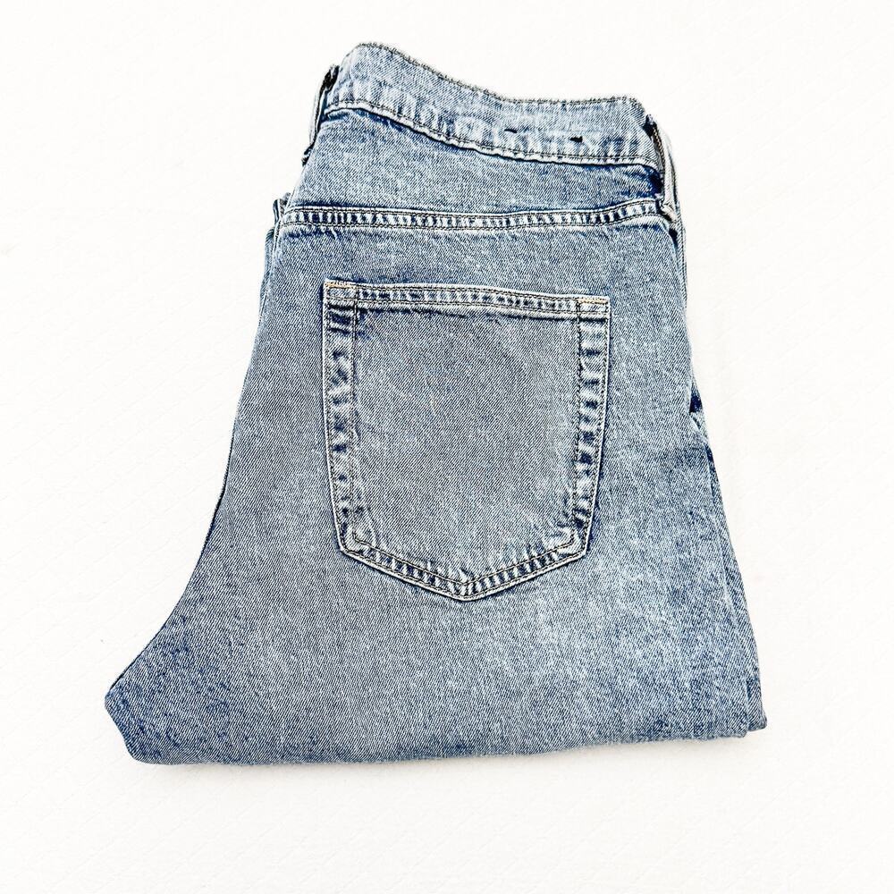 GAP 90's Loose Acid Wash Denim Jeans Light/Med Wash Size 10 / 30 Short